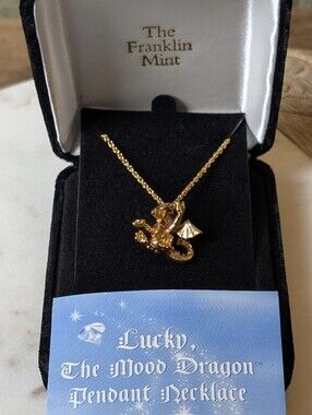 NIB Lucky The Mood Dragon Pendant Necklace by R. Olszewski
